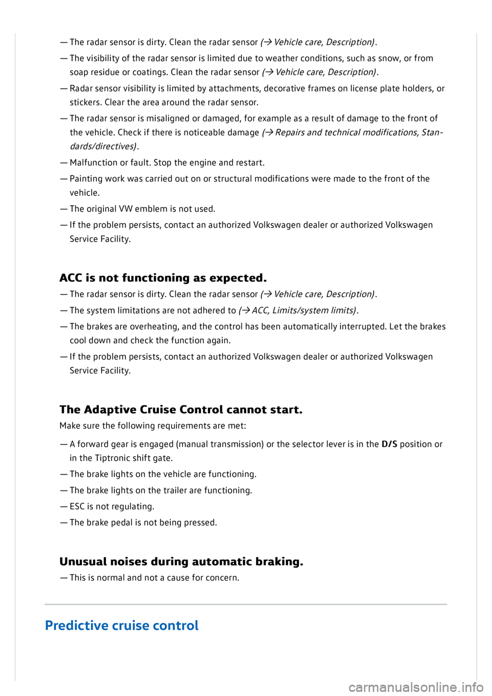 VOLKSWAGEN GOLF MK8 2020  Owners Manual 