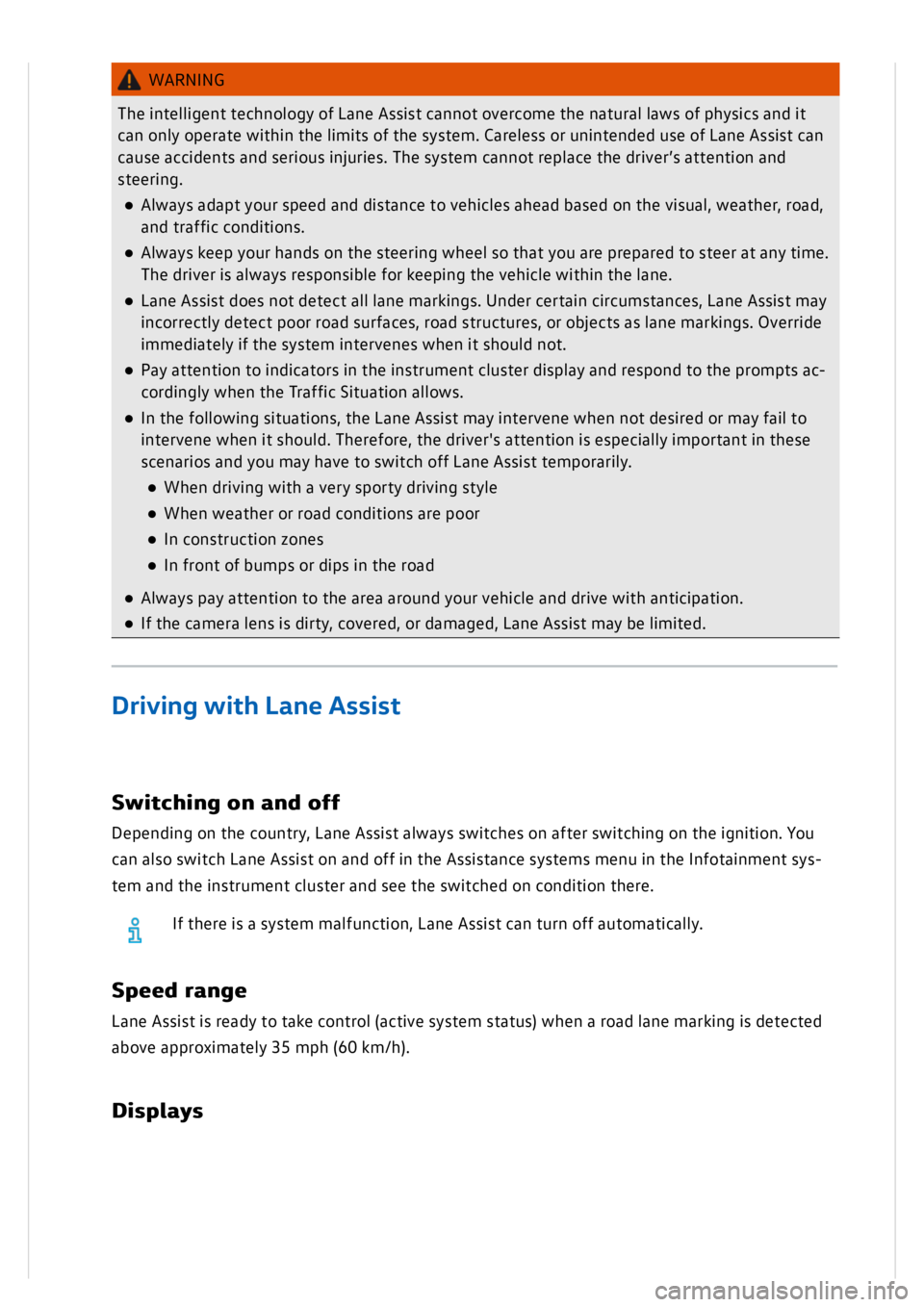 VOLKSWAGEN GOLF MK8 2020  Owners Manual 