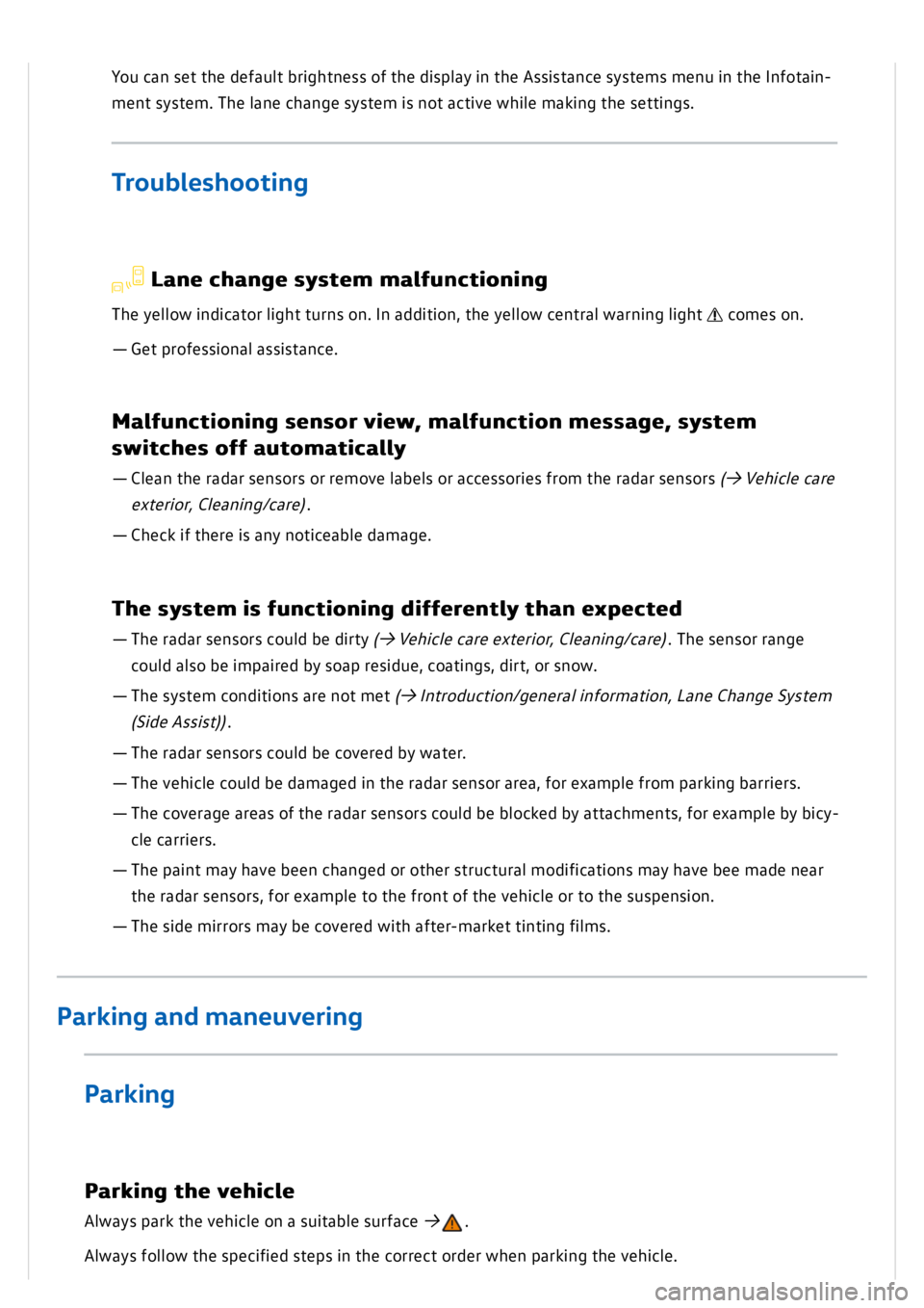 VOLKSWAGEN GOLF MK8 2020  Owners Manual 
