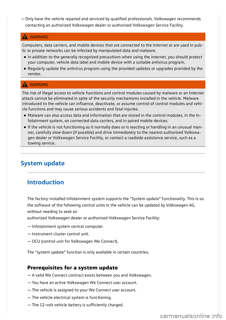 VOLKSWAGEN GOLF MK8 2020  Owners Manual 