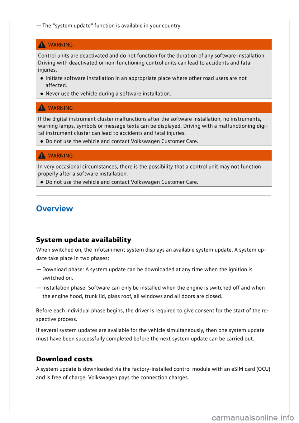 VOLKSWAGEN GOLF MK8 2020  Owners Manual 