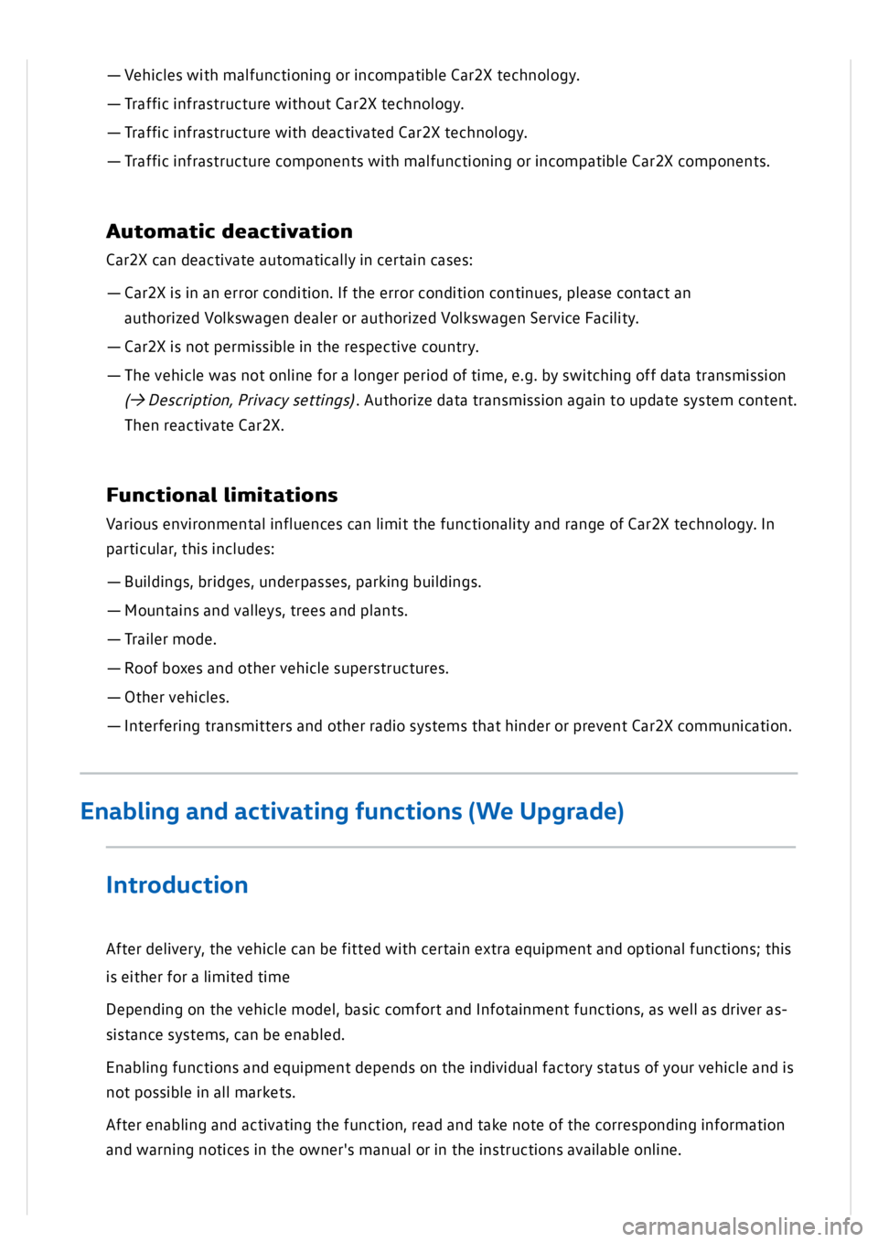 VOLKSWAGEN GOLF MK8 2020  Owners Manual 