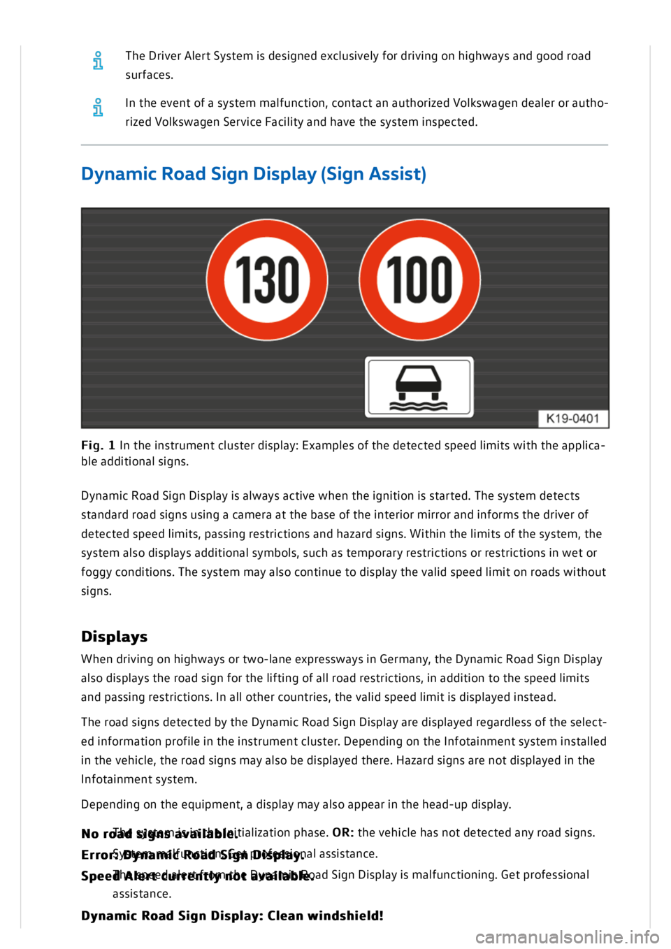 VOLKSWAGEN GOLF MK8 2020  Owners Manual 