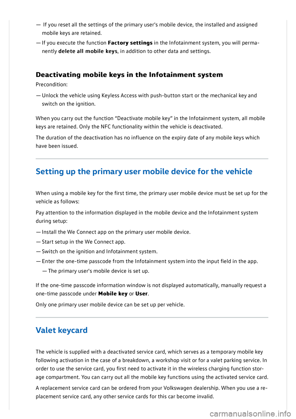 VOLKSWAGEN GOLF MK8 2020  Owners Manual 