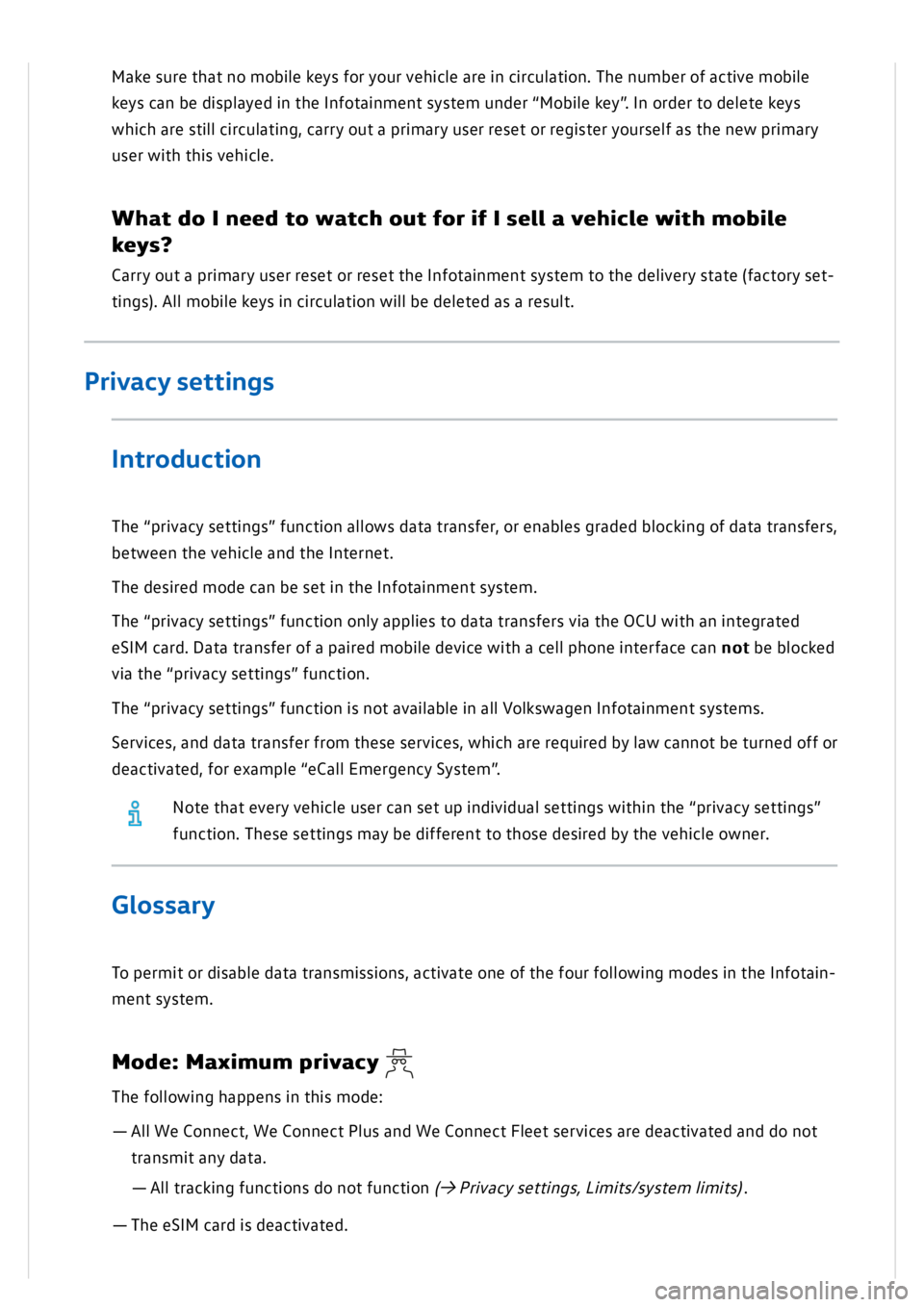 VOLKSWAGEN GOLF MK8 2020  Owners Manual 