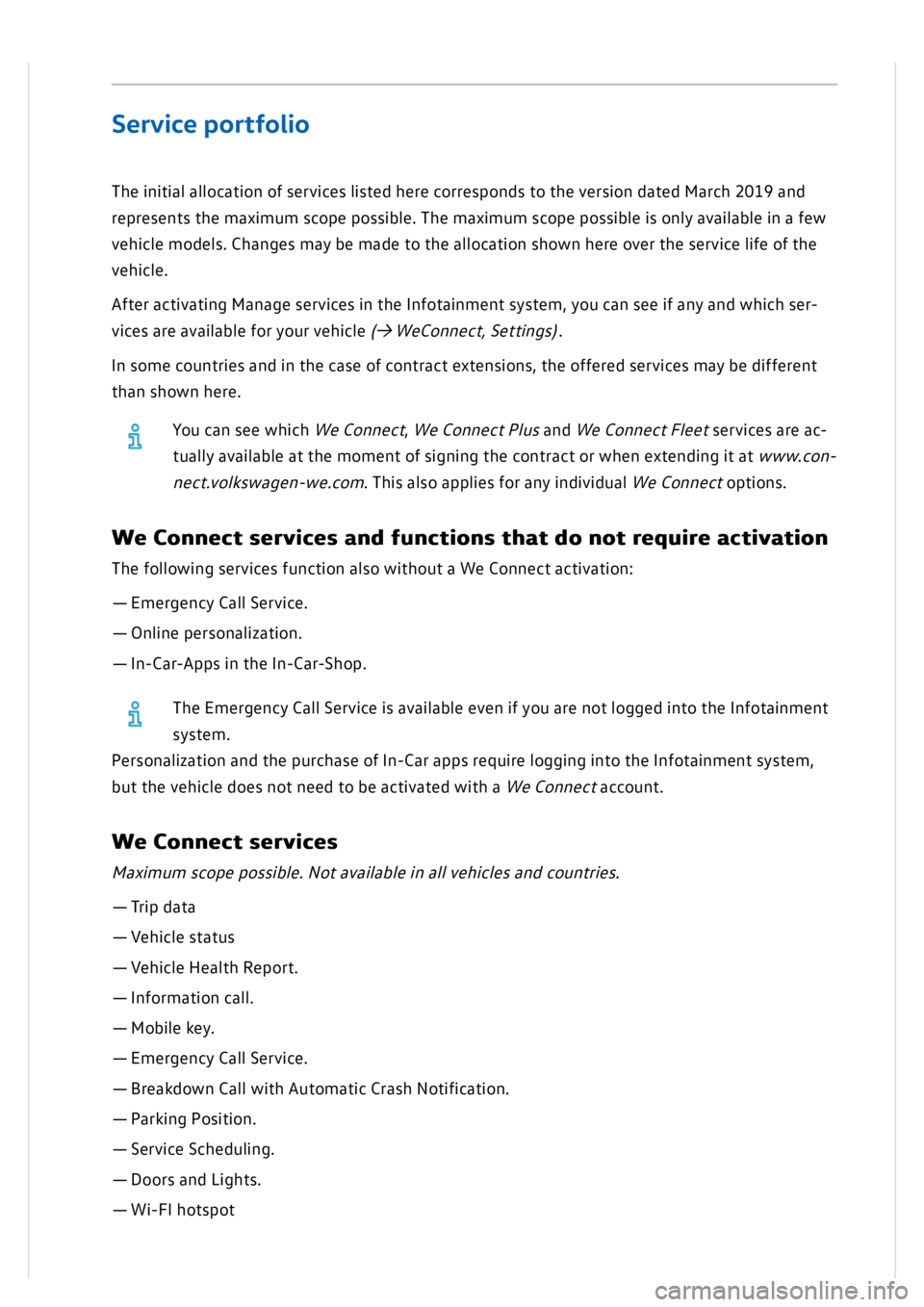 VOLKSWAGEN GOLF MK8 2020  Owners Manual 