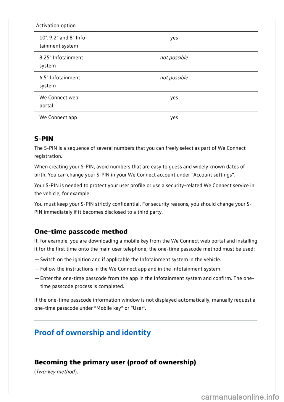 VOLKSWAGEN GOLF MK8 2020  Owners Manual 
