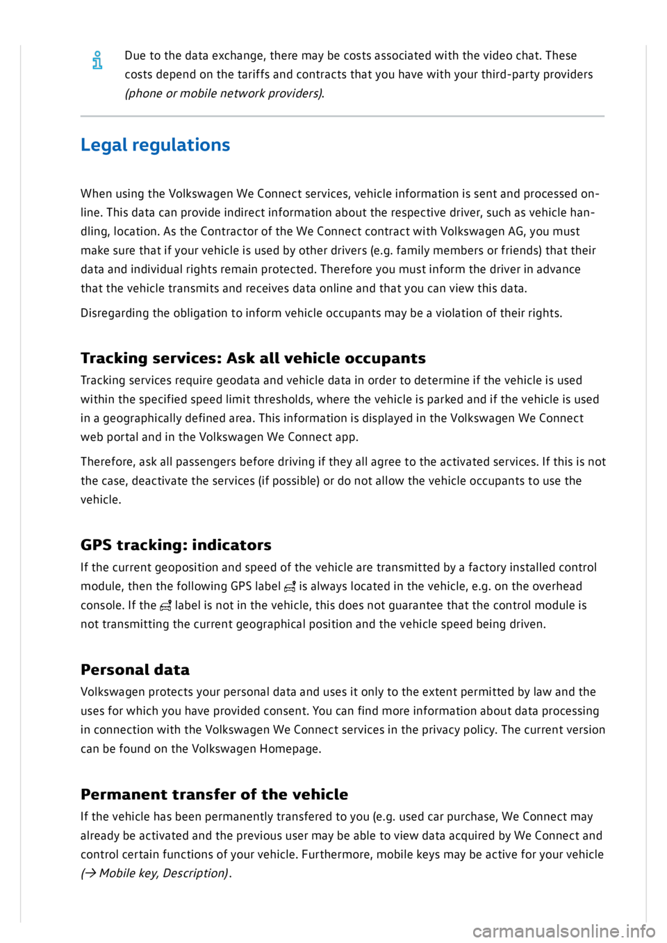 VOLKSWAGEN GOLF MK8 2020  Owners Manual 