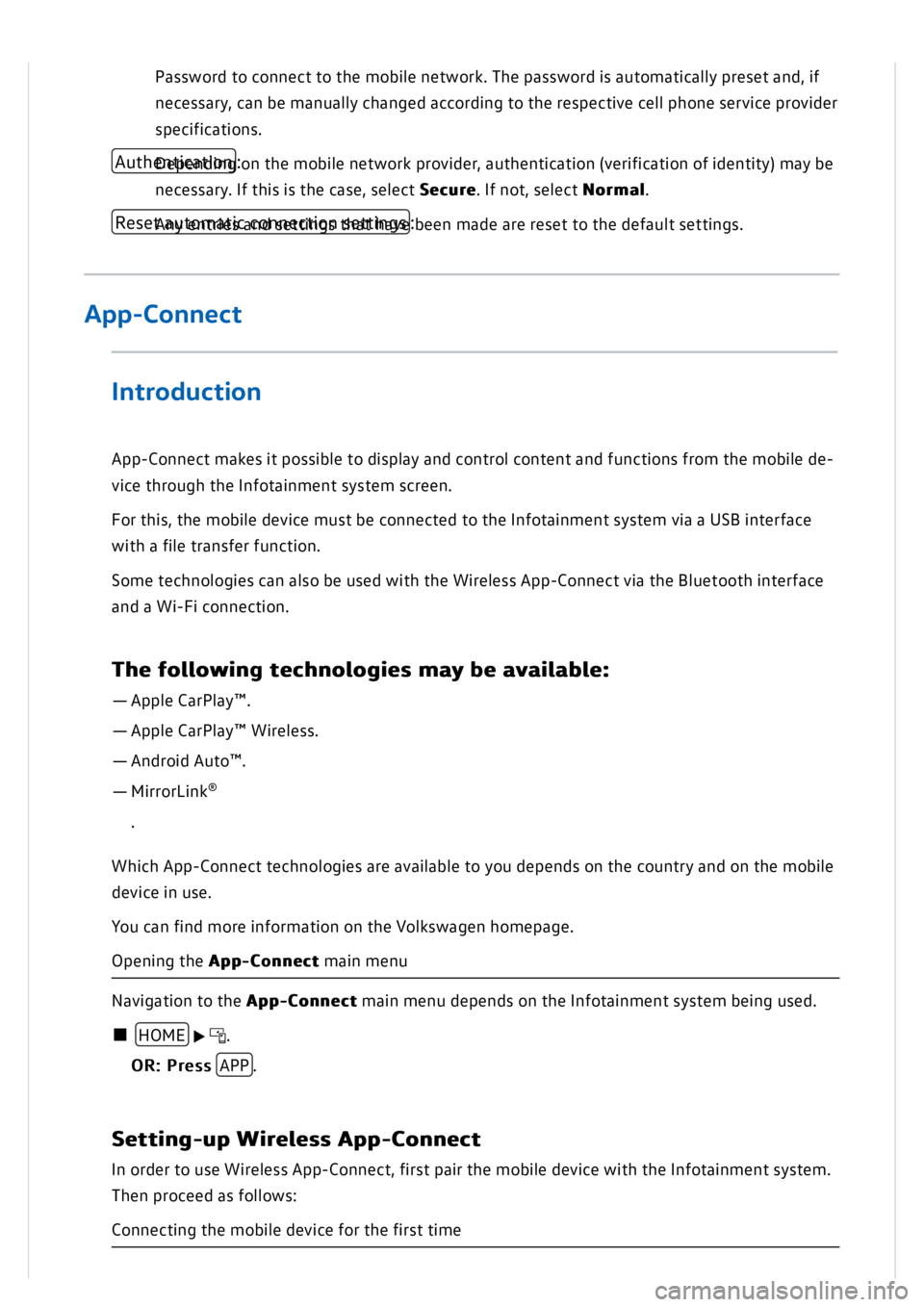 VOLKSWAGEN GOLF MK8 2020  Owners Manual 
