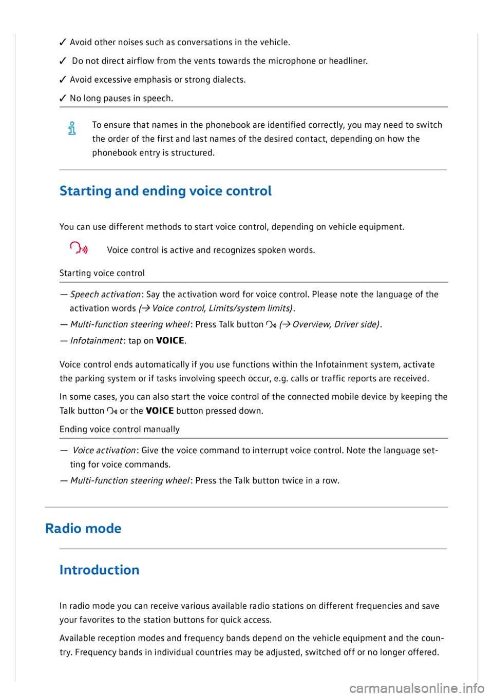 VOLKSWAGEN GOLF MK8 2020  Owners Manual 