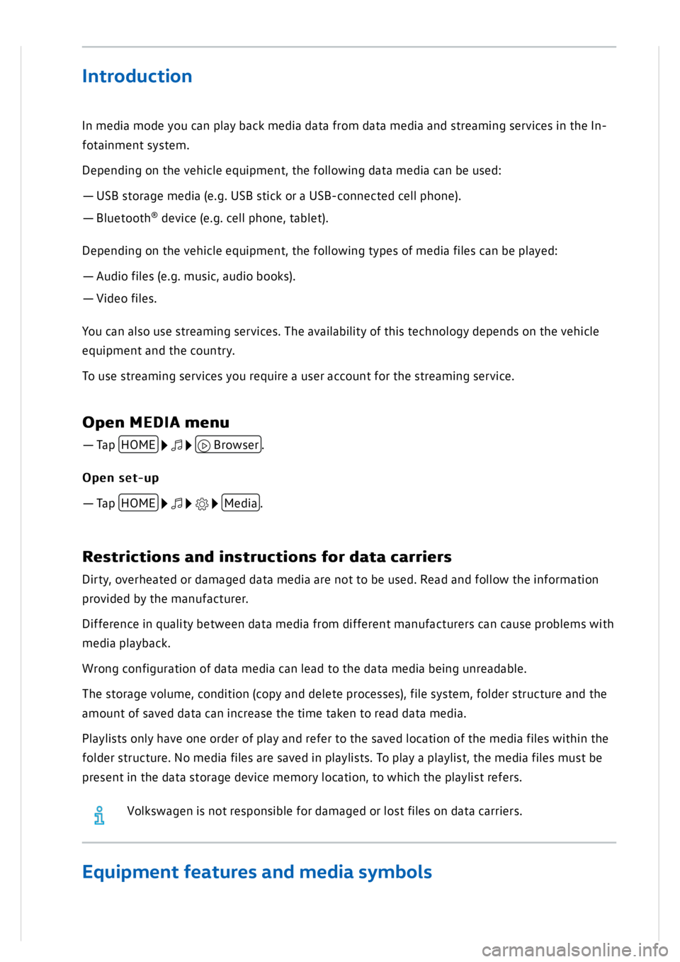 VOLKSWAGEN GOLF MK8 2020  Owners Manual 