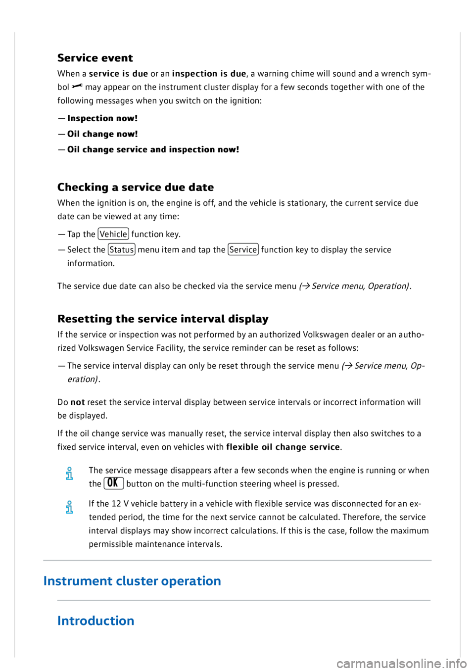 VOLKSWAGEN GOLF MK8 2020  Owners Manual 