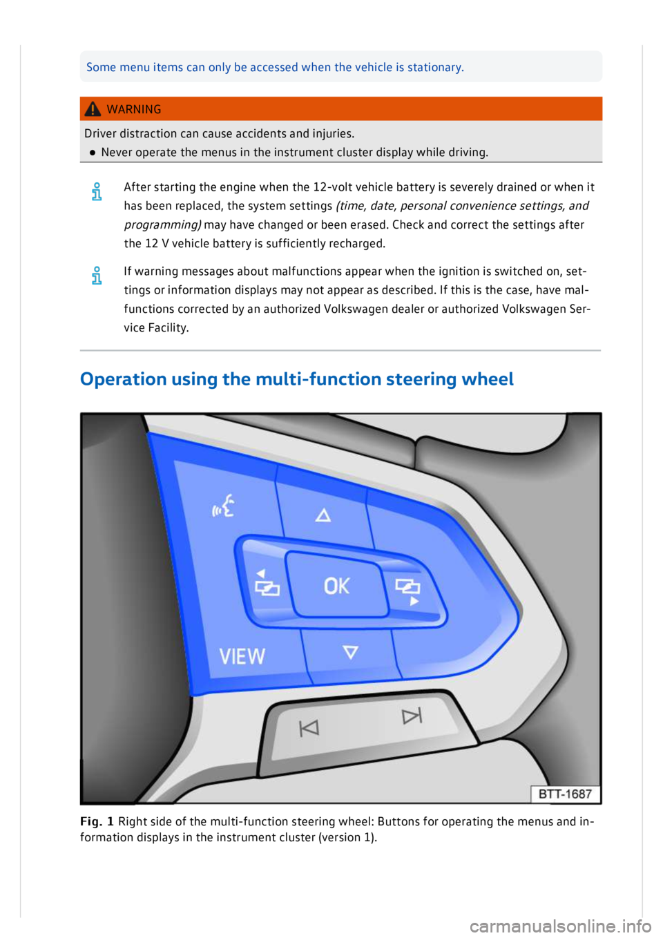 VOLKSWAGEN GOLF MK8 2020  Owners Manual 