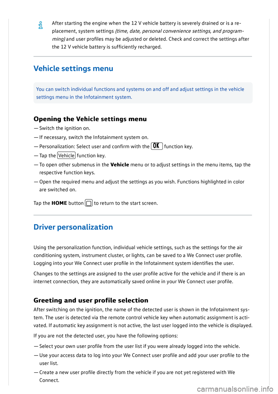 VOLKSWAGEN GOLF MK8 2020  Owners Manual 