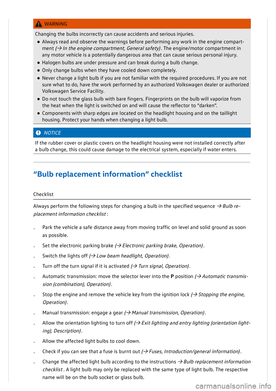 VOLKSWAGEN GOLF MK8 2020  Owners Manual 