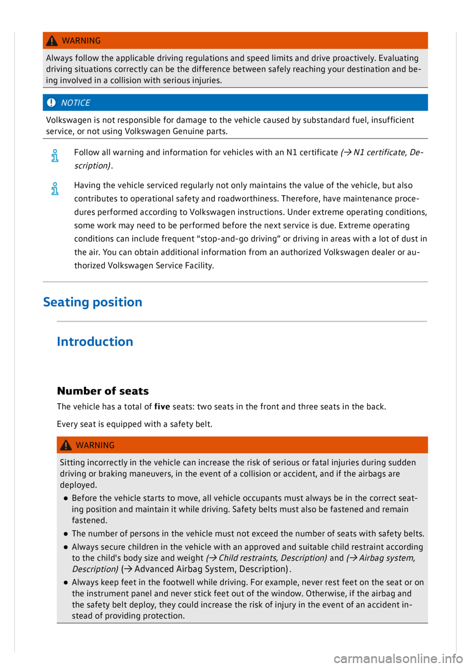 VOLKSWAGEN GOLF MK8 2020  Owners Manual 