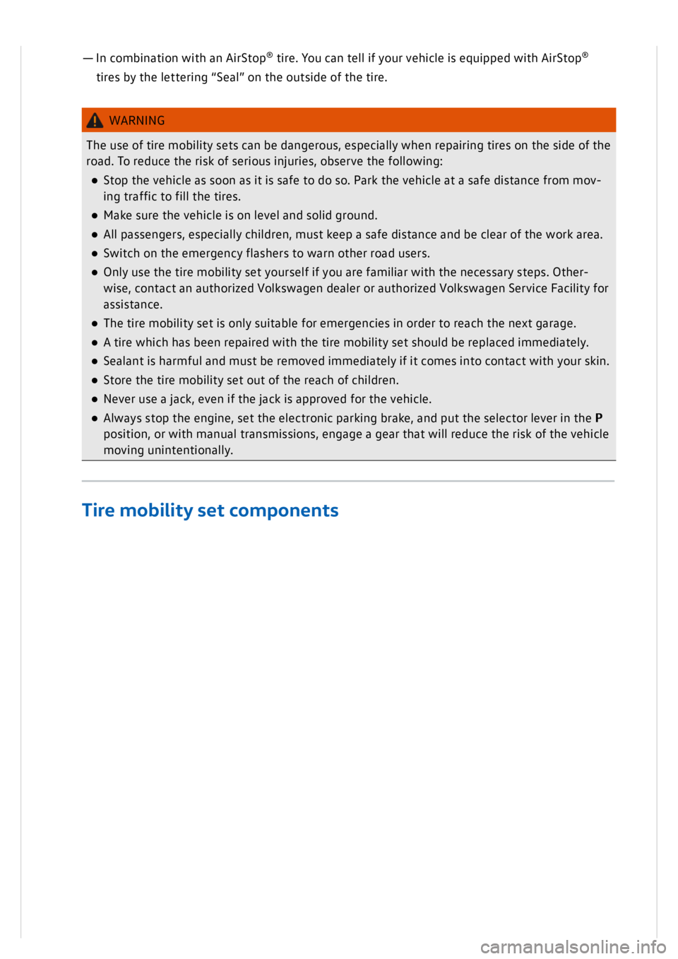 VOLKSWAGEN GOLF MK8 2020  Owners Manual 