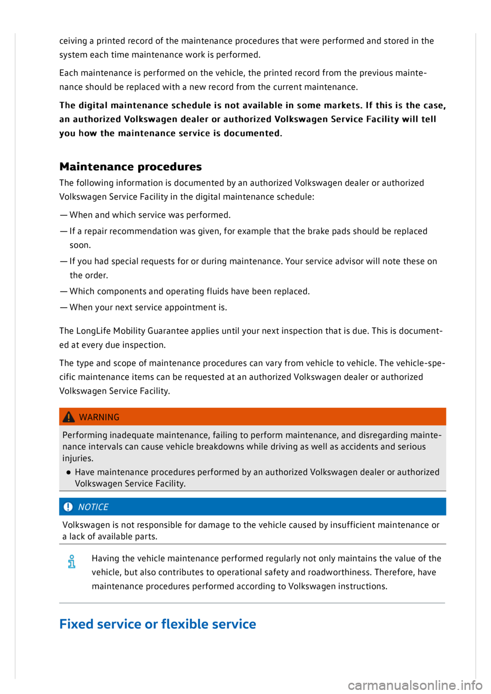 VOLKSWAGEN GOLF MK8 2020  Owners Manual 