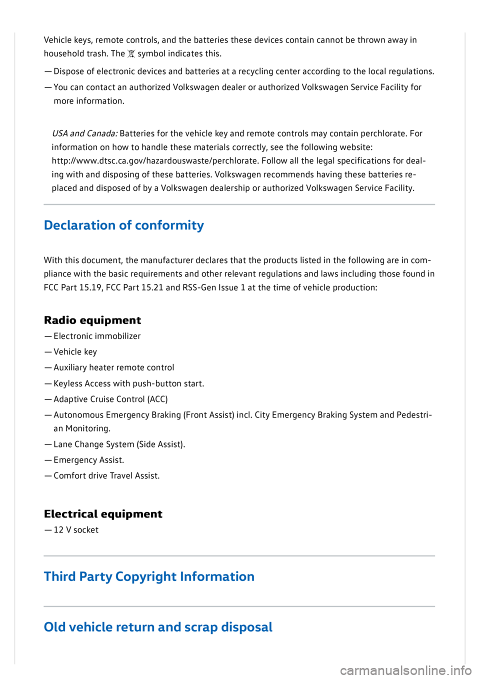 VOLKSWAGEN GOLF MK8 2020  Owners Manual 