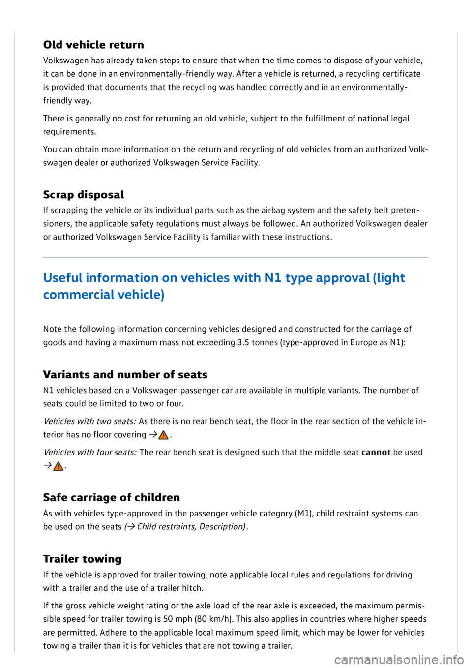 VOLKSWAGEN GOLF MK8 2020  Owners Manual 