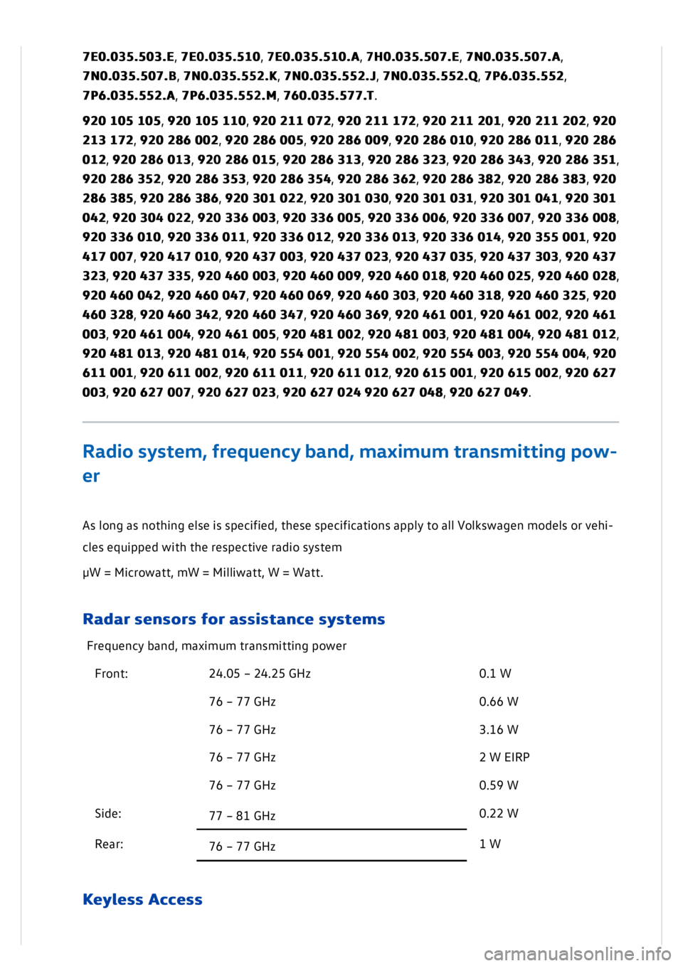 VOLKSWAGEN GOLF MK8 2020  Owners Manual 