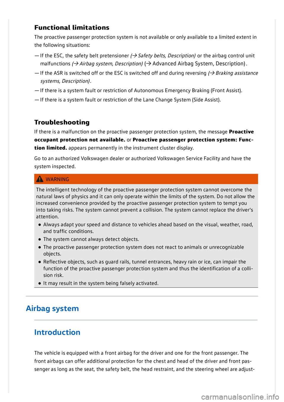 VOLKSWAGEN GOLF MK8 2020  Owners Manual 