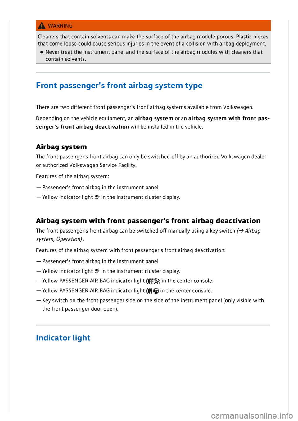 VOLKSWAGEN GOLF MK8 2020  Owners Manual 
