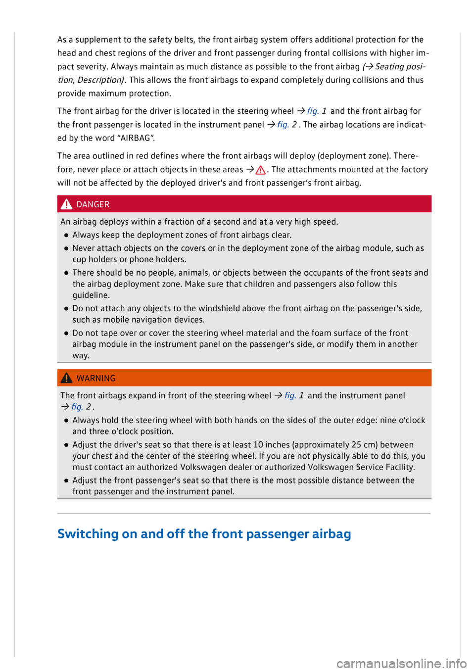 VOLKSWAGEN GOLF MK8 2020  Owners Manual 