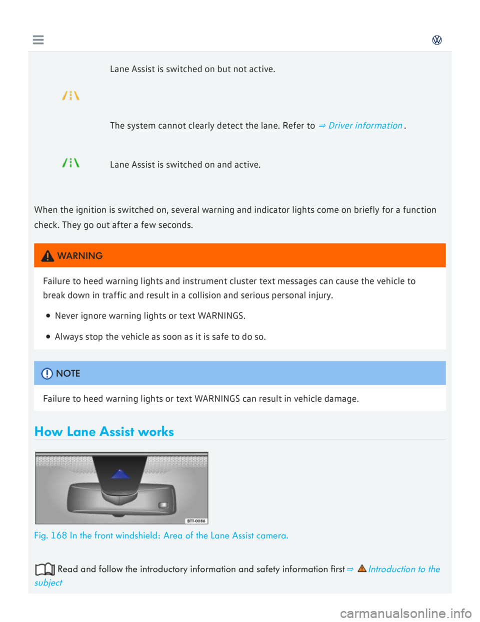 VOLKSWAGEN GOLF MK7 2016  Owners Manual 