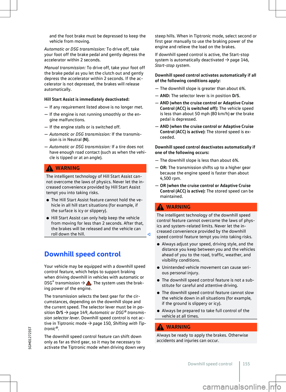 VOLKSWAGEN GOLF 2019  Owners Manual 