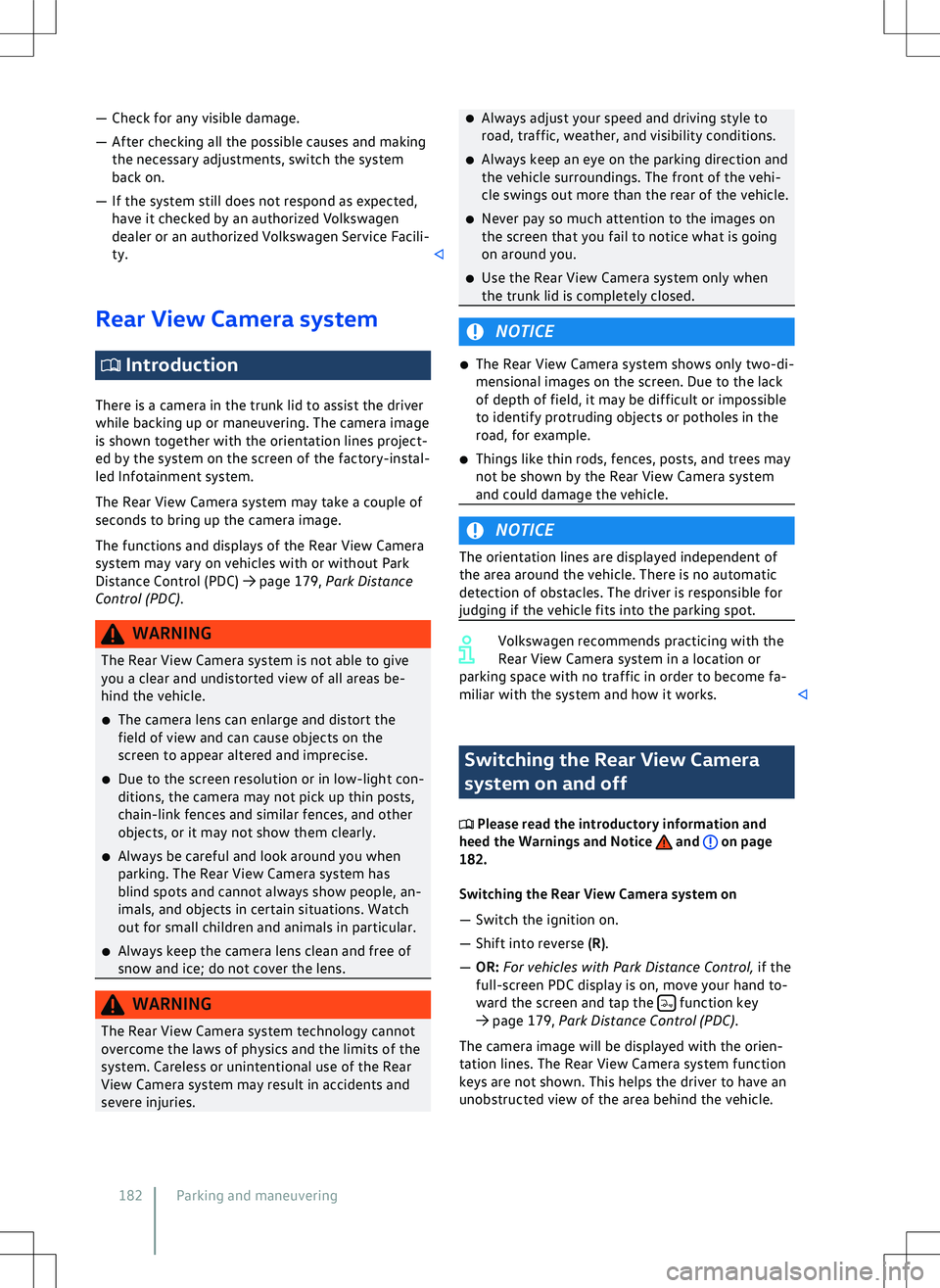VOLKSWAGEN GOLF 2019  Owners Manual 
