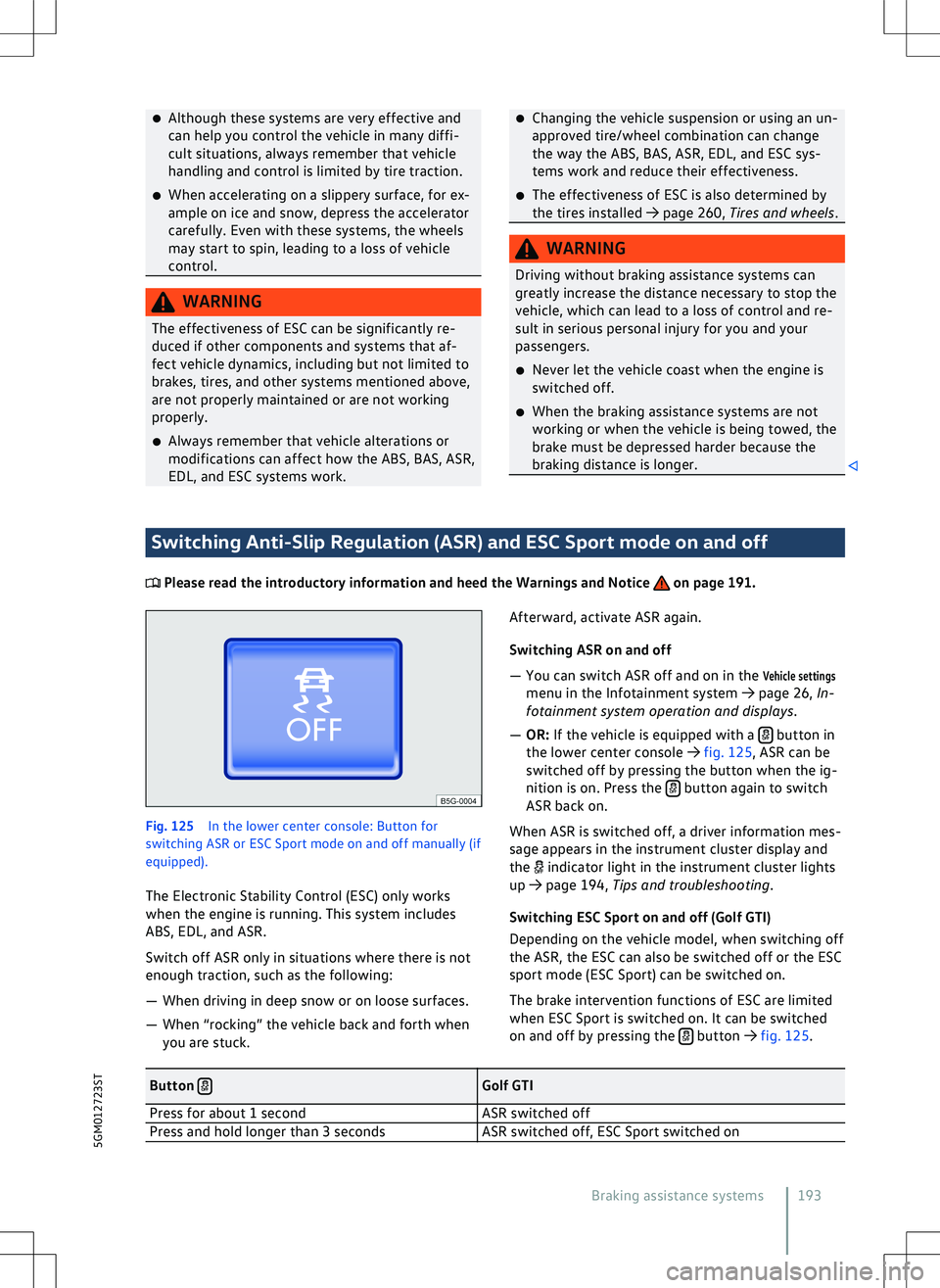 VOLKSWAGEN GOLF 2019  Owners Manual 