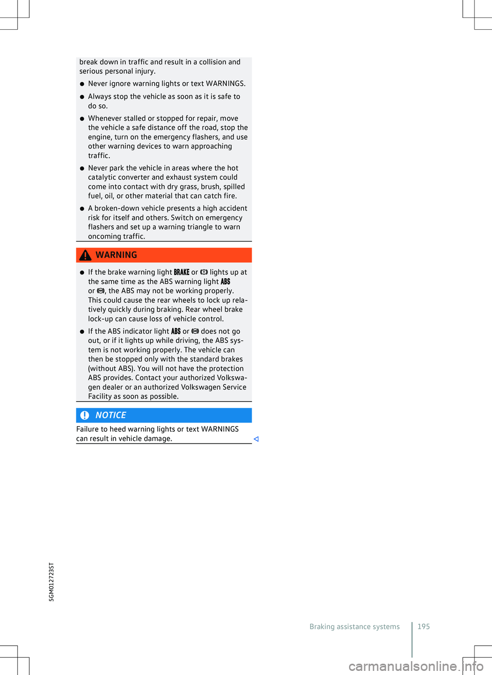 VOLKSWAGEN GOLF 2019  Owners Manual 