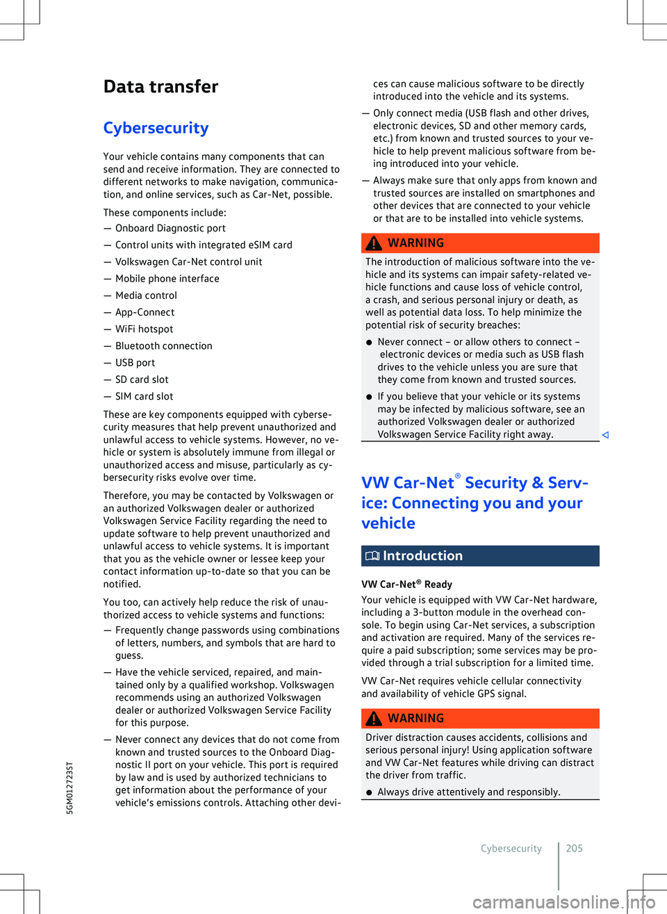 VOLKSWAGEN GOLF 2019  Owners Manual 