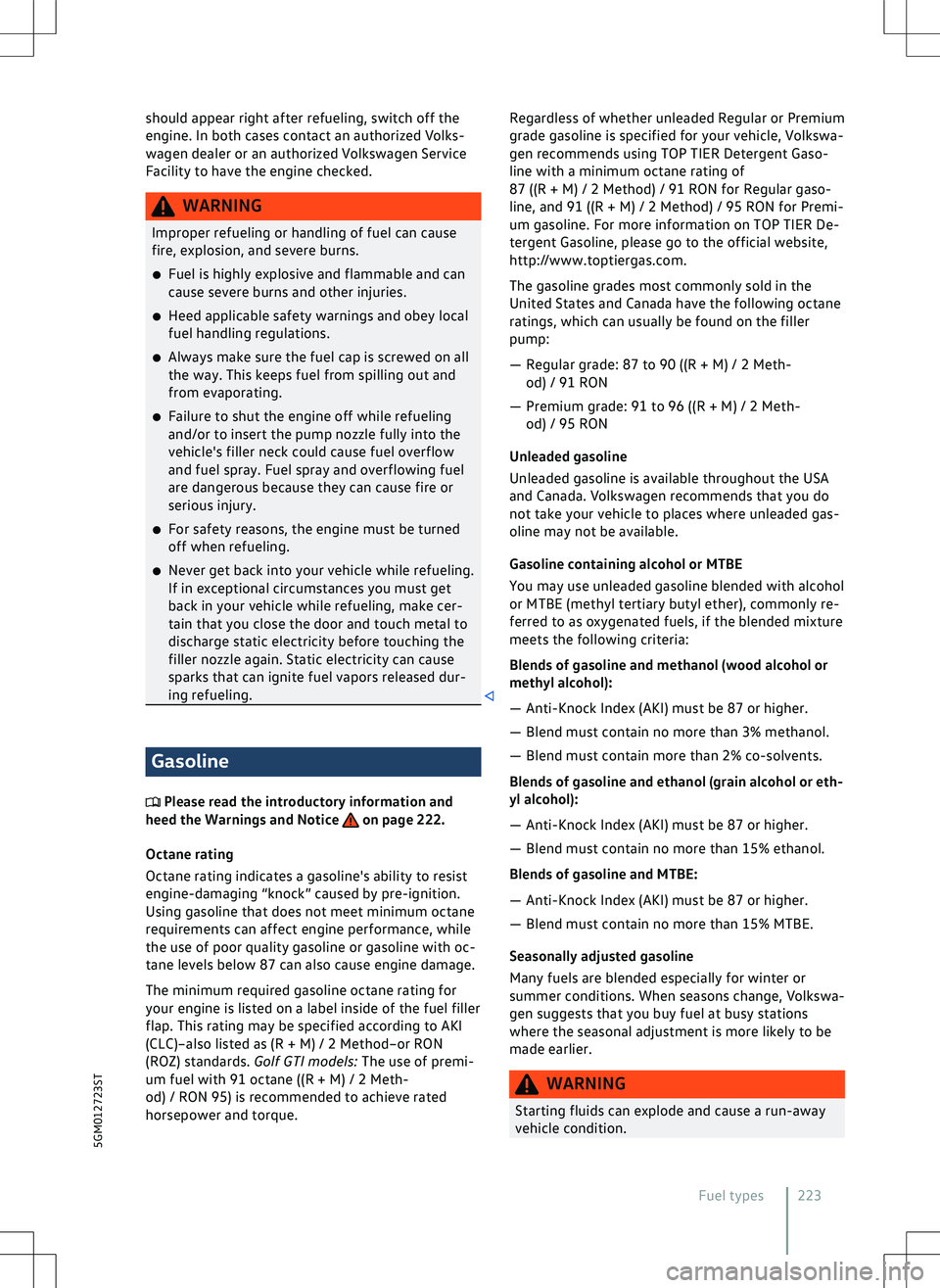 VOLKSWAGEN GOLF 2019  Owners Manual 