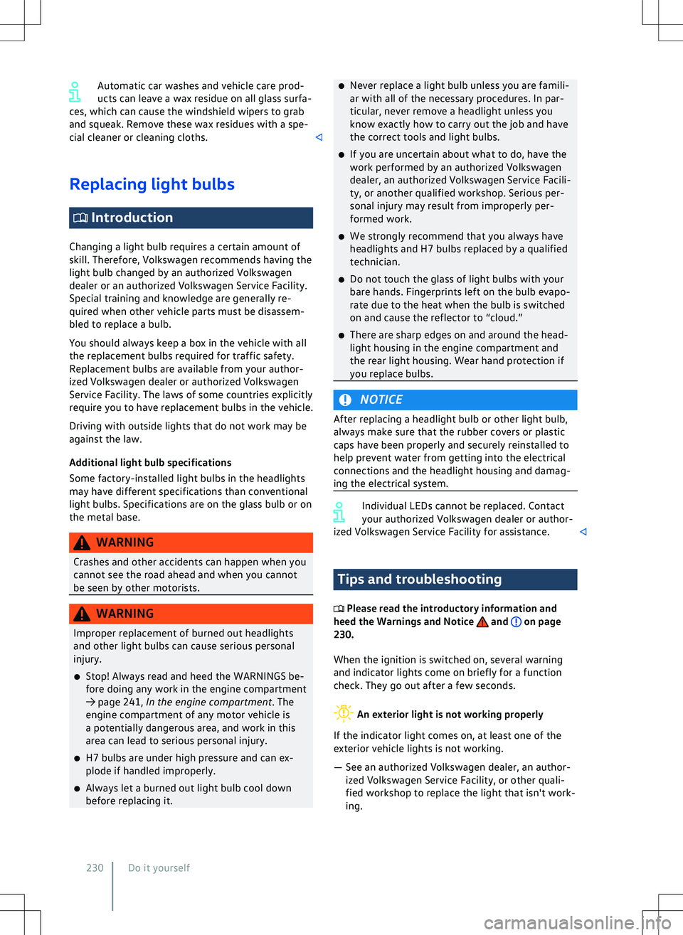 VOLKSWAGEN GOLF 2019  Owners Manual 