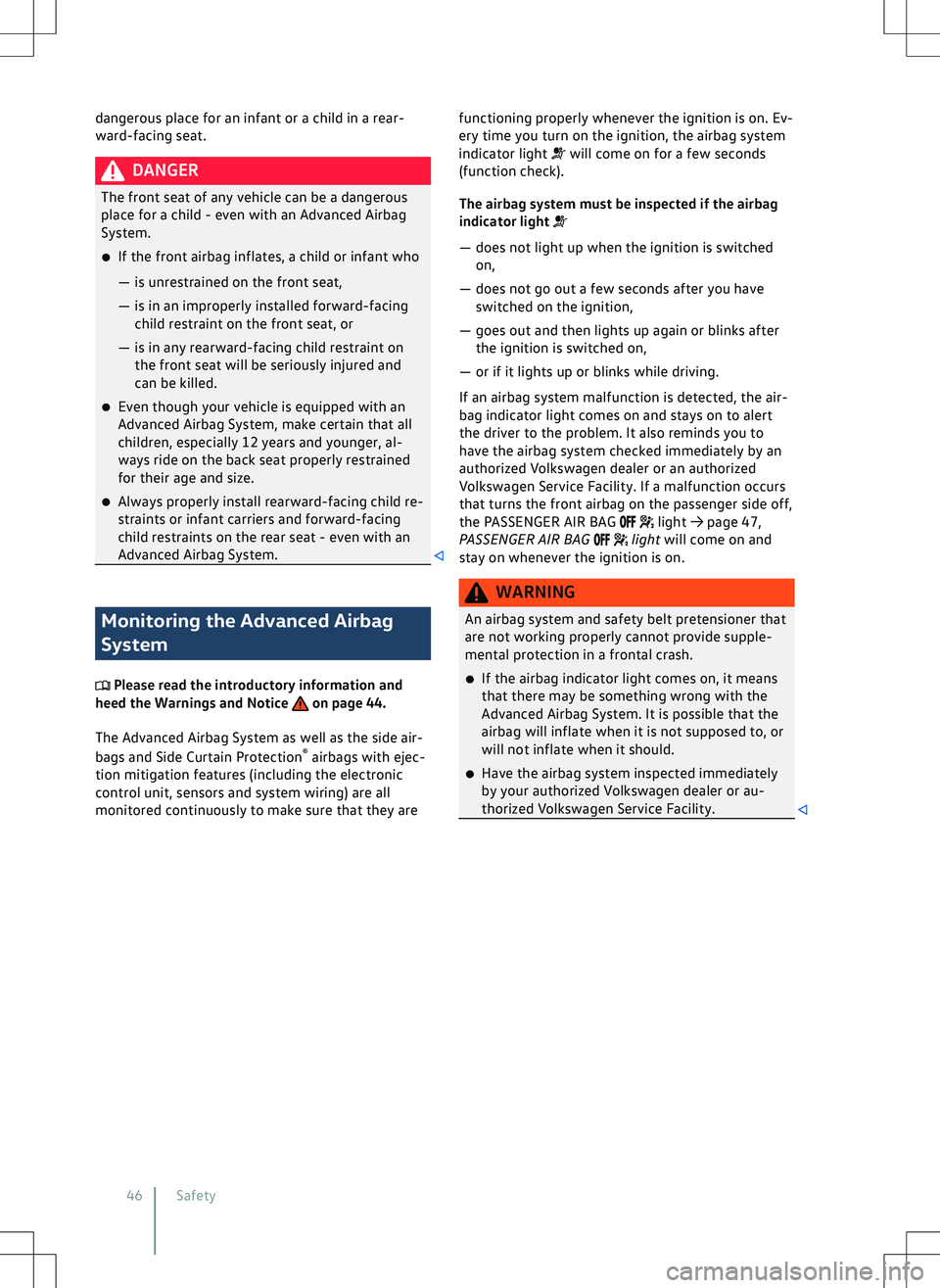 VOLKSWAGEN GOLF 2019  Owners Manual 
