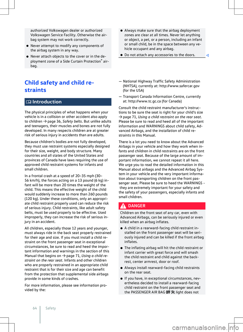 VOLKSWAGEN GOLF 2019  Owners Manual 