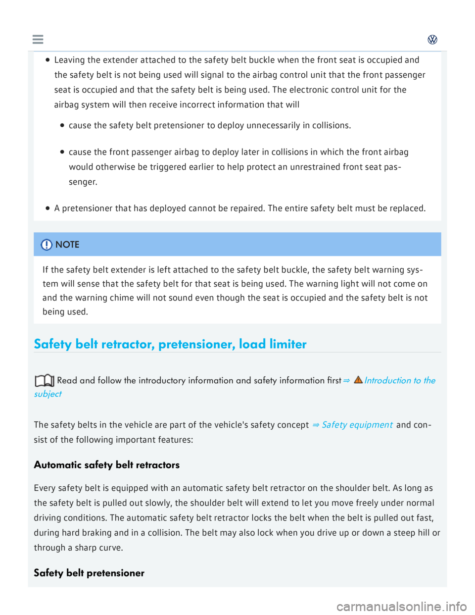 VOLKSWAGEN GOLF 2018  Owners Manual 
