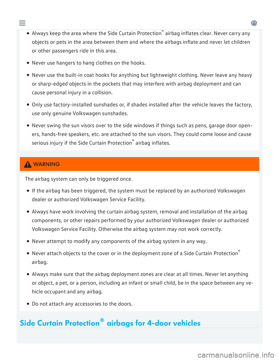 VOLKSWAGEN GOLF 2018  Owners Manual 