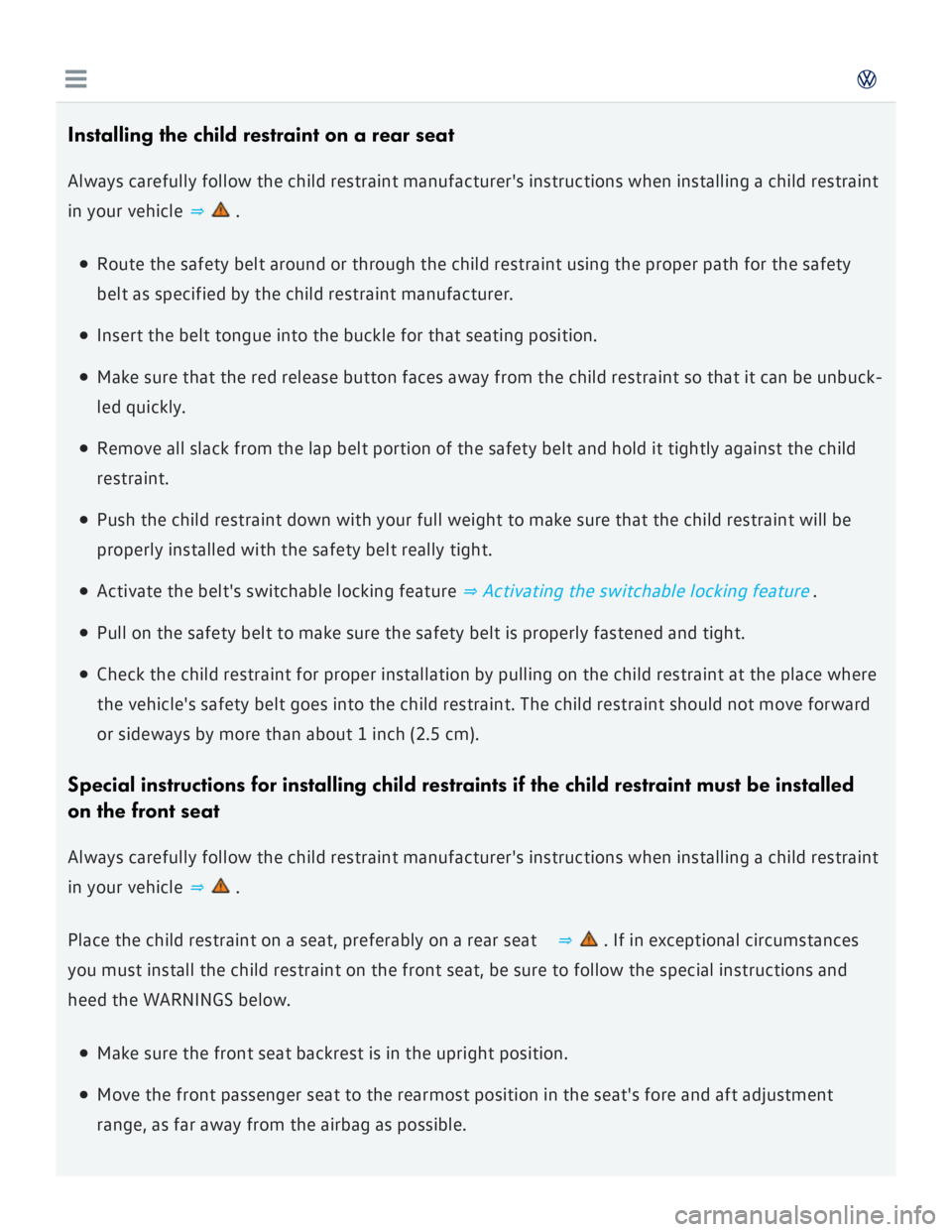 VOLKSWAGEN GOLF 2018  Owners Manual 