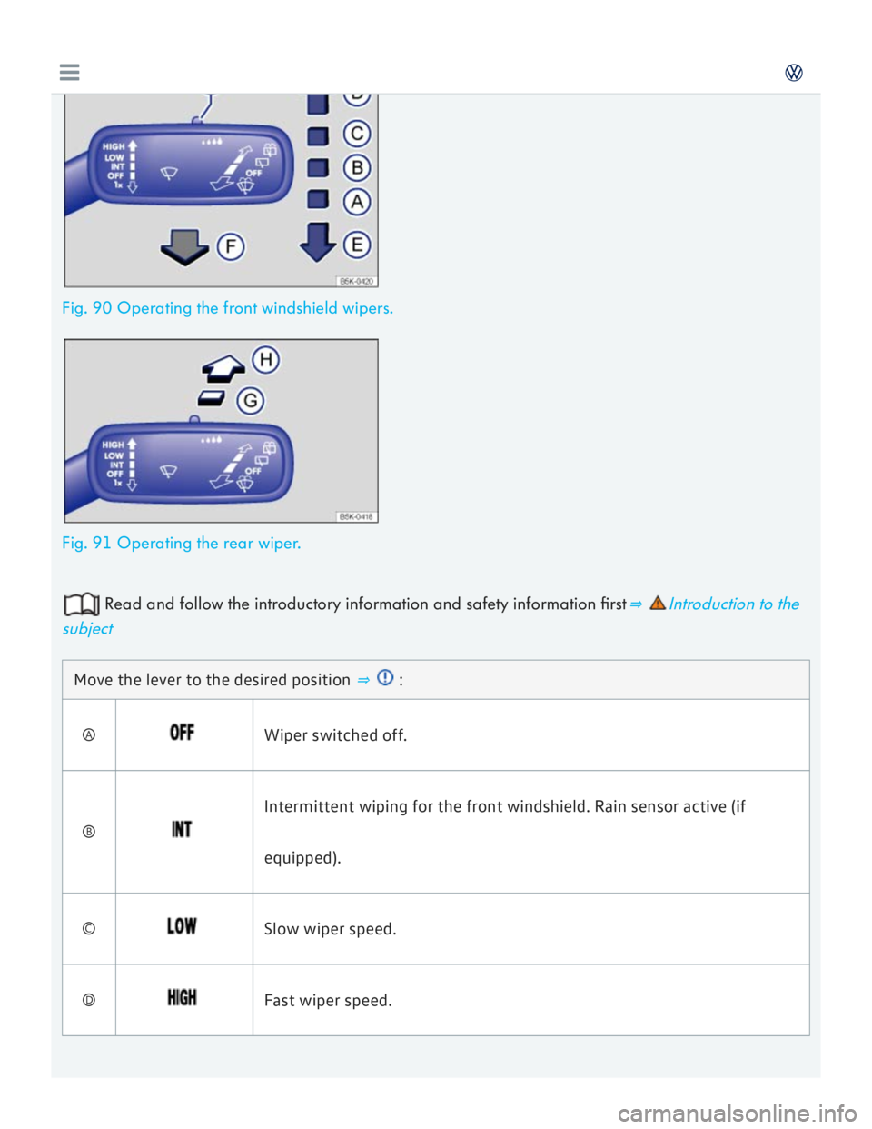 VOLKSWAGEN GOLF 2018  Owners Manual 
