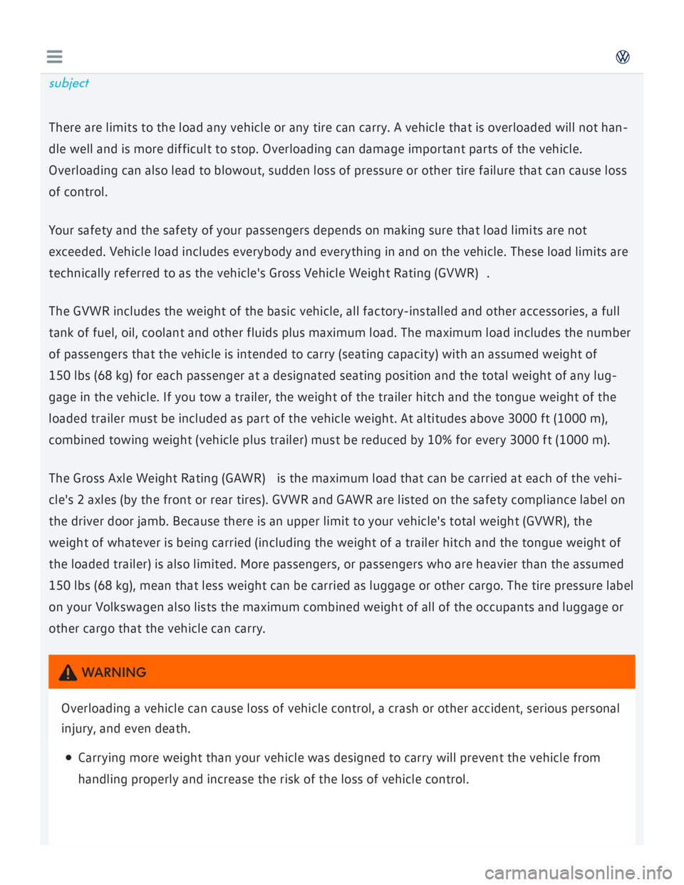 VOLKSWAGEN GOLF 2018  Owners Manual 
