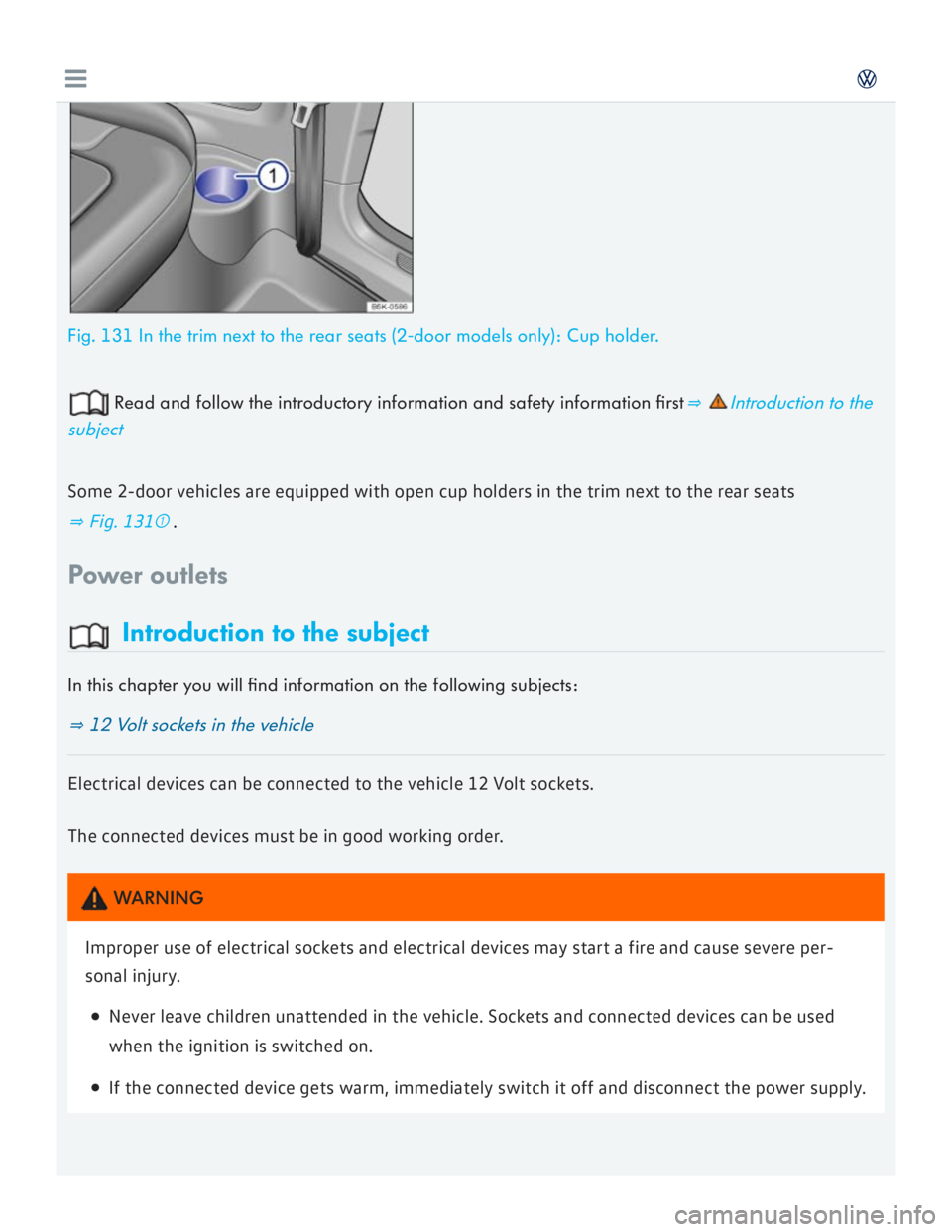 VOLKSWAGEN GOLF 2018  Owners Manual 