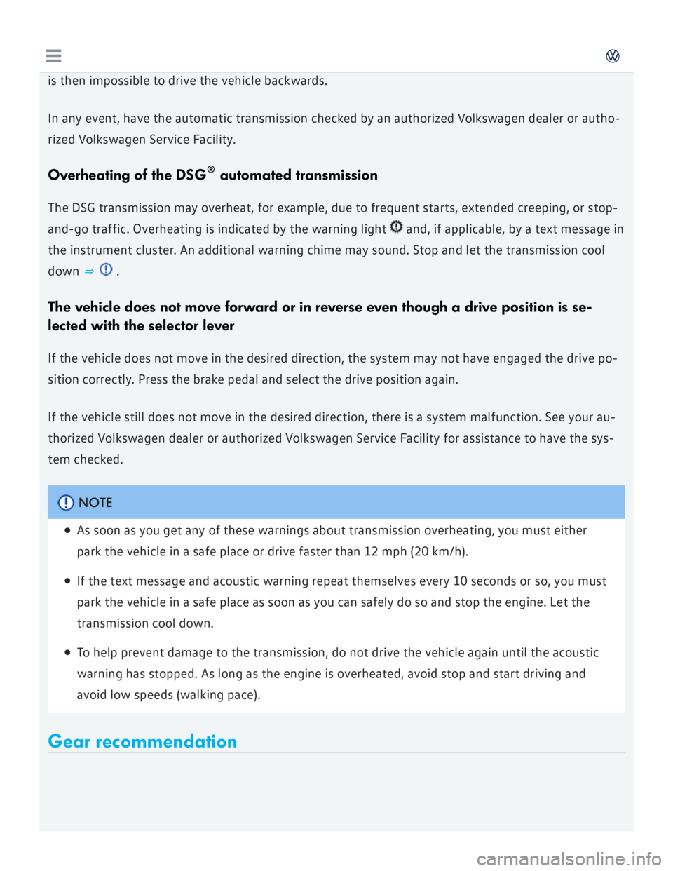 VOLKSWAGEN GOLF 2018  Owners Manual 