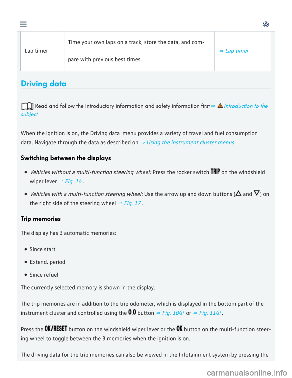 VOLKSWAGEN GOLF 2018  Owners Manual 