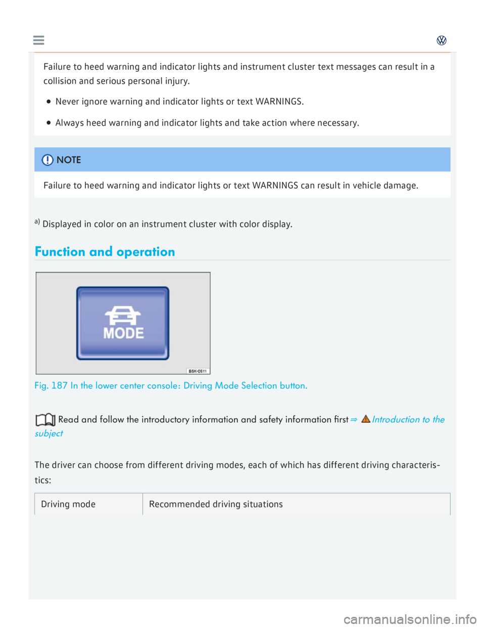 VOLKSWAGEN GOLF 2018  Owners Manual 