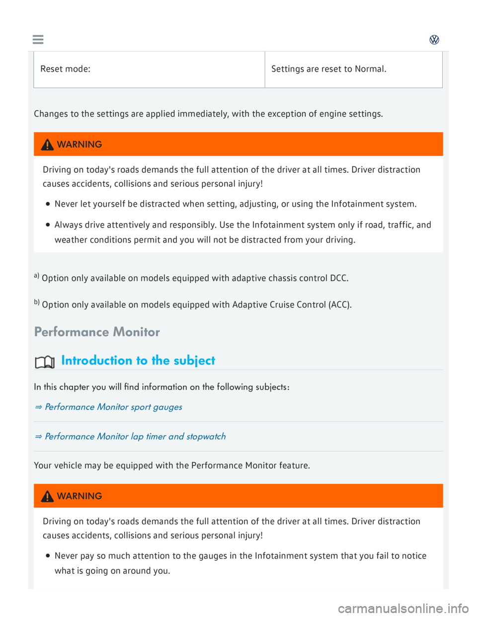 VOLKSWAGEN GOLF 2018  Owners Manual 
