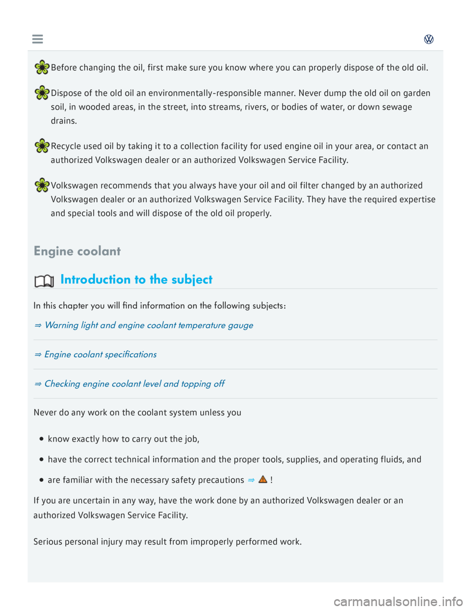 VOLKSWAGEN GOLF 2018  Owners Manual 