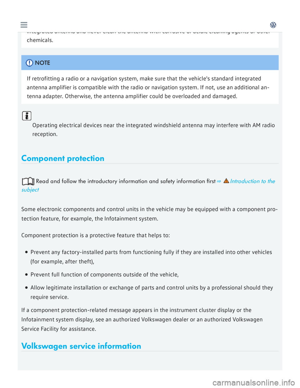 VOLKSWAGEN GOLF 2018  Owners Manual 